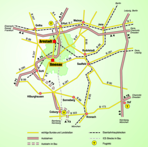 Bild vergrößern: Verkehrsanbindung Ilm-Kreis